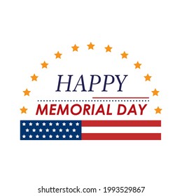happy memorial day celebration flag