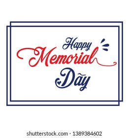 Happy Memorial Day Celebration Vector Template Design Illustration
