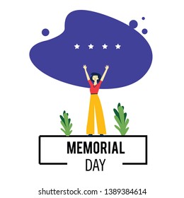 Happy Memorial Day Celebration Vector Template Design Illustration