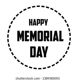 Happy Memorial Day Celebration Vector Template Design Illustration