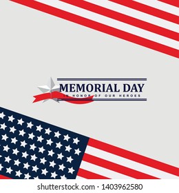 Happy Memorial Day Celebration Vector Template Design Illustration