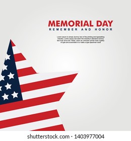 Happy Memorial Day Celebration Vector Template Design Illustration