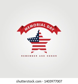 Happy Memorial Day Celebration Vector Template Design Illustration