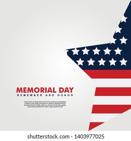 Happy Memorial Day Celebration Vector Template Design Illustration