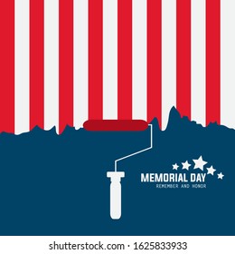 Happy Memorial Day Celebration Vector Template Design Illustration