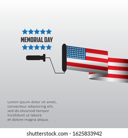 Happy Memorial Day Celebration Vector Template Design Illustration