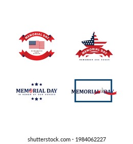 Happy Memorial Day Celebration Vector Template Design Illustration