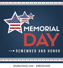 Happy memorial day collection style card