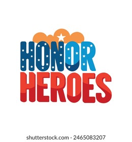 Happy Memorial Day Cool Retro vector, national American holiday illustration with stars.