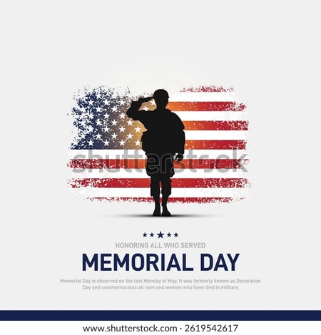 Happy memorial day. memorial day creative poster, banner, postcard, background, backdrop, template, greetings card, sale banner, celebration, cover design etc.