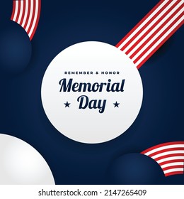 Happy Memorial Day Design Background For Greeting Moment