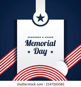 Happy Memorial Day Design Background For Greeting Moment