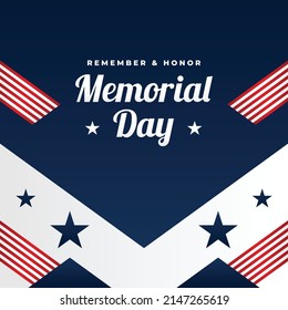Happy Memorial Day Design Background For Greeting Moment
