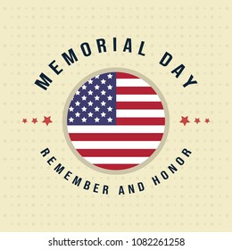 Happy memorial day design poster american