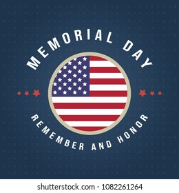 Happy memorial day design poster american