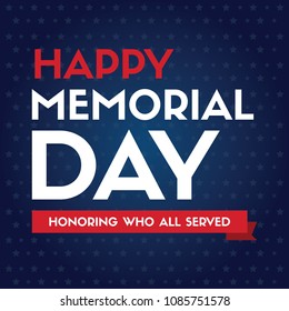 Happy Memorial Day Design Poster