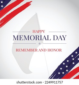 Happy memorial day design template