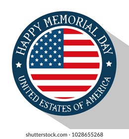 happy memorial day emblem