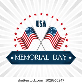 happy memorial day flag