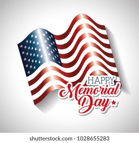 happy memorial day flag