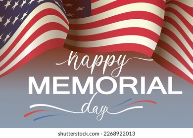 Happy Memorial Day greeting banner