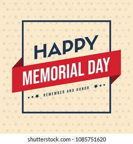 Happy memorial day greeting card