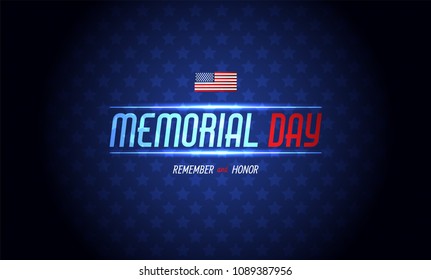 Happy Memorial Day. Greeting card. Vector illustration