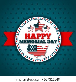 Happy Memorial Day greeting card.