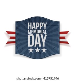 Happy Memorial Day Holiday Banner