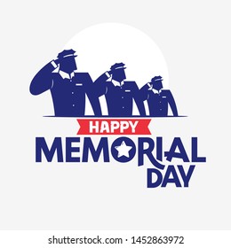 Happy Memorial Day Honoring all who served with USA flag background