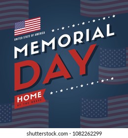 Happy memorial day national american