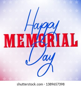 Happy Memorial Day. National American holiday. Vector card