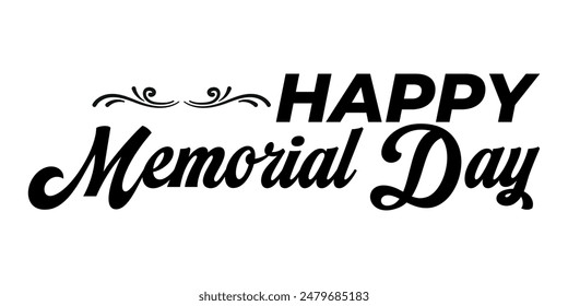 Happy Memorial Day National holiday t-shirt vector print ready file template design, happy memorial day isolated PNG white background design