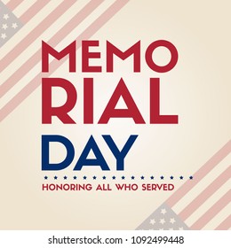 Happy memorial day papper banner