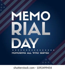 Happy memorial day papper banner