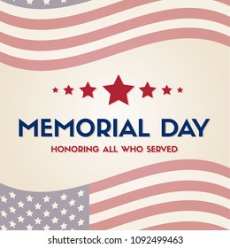 Happy memorial day papper banner