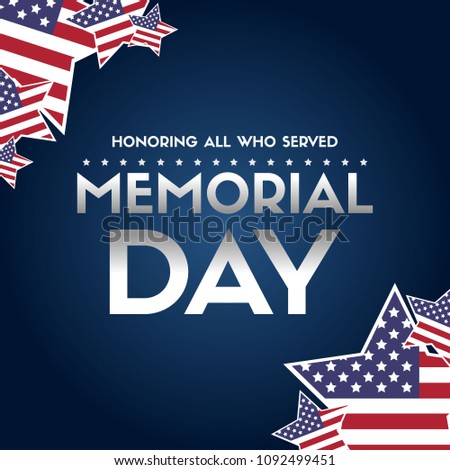 Happy memorial day papper banner