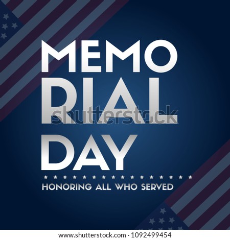 Happy memorial day papper banner