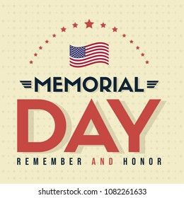 Happy memorial day poster card