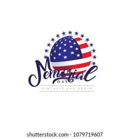 Happy Memorial Day. Remember And Honor. Vector illustration.