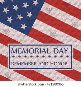 Happy Memorial Day - Stars and Stripes background