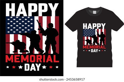 Happy memorial day, memorial day t shirt design vector templateThis is amazing memorial day unique t shirt design with black background.USA Memorial t shirt ready for benner,poster,pod any print,item
