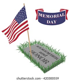 Happy Memorial Day. Template.