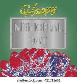 Happy Memorial Day. Template.