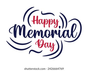 Happy Memorial Day Text Quote Typography usa american t shirt backround banner poster design vector illustration.. svg