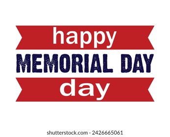 Happy Memorial Day Text Quote Typography usa american t shirt backround banner poster design vector illustration.... svg