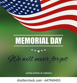 Happy memorial day theme background