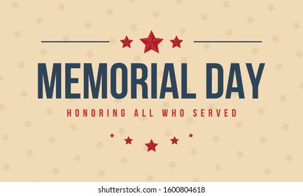 Happy Memorial Day Theme vector background