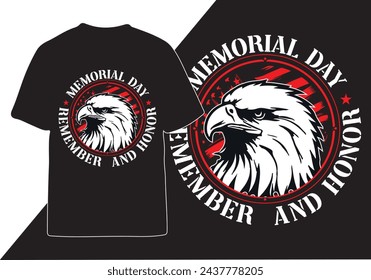 Happy Memorial Day t-shirt design and vector