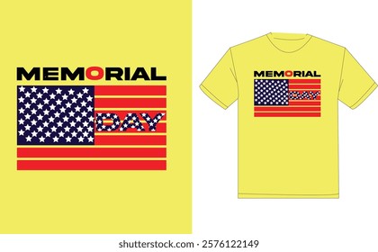 Happy memorial day t-shirt design. Typography, modern, creative, classic t-shirt design. Illustrator graphics design. Editable template t-shirt design.